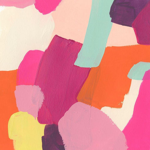 Pink Slip III Black Modern Wood Framed Art Print by Vess, June Erica