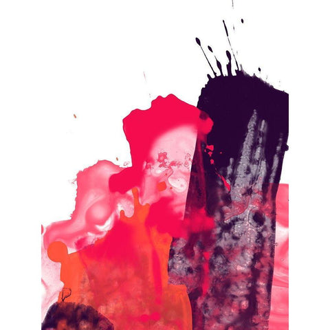 Liquid Swatch II Black Modern Wood Framed Art Print by Vess, June Erica
