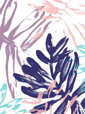 Miami Floral II Black Ornate Wood Framed Art Print with Double Matting by Vess, June Erica