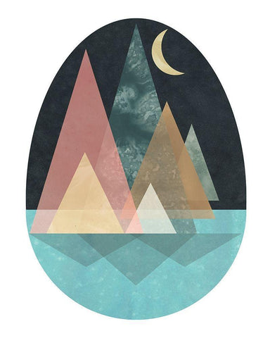 Terra Forms II White Modern Wood Framed Art Print with Double Matting by Vess, June Erica