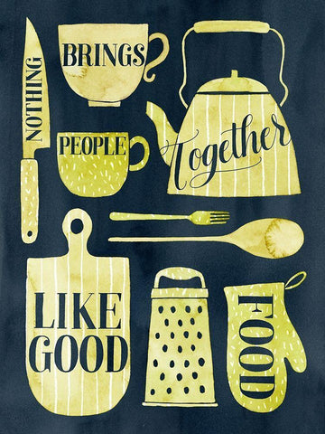 Food for the Soul I White Modern Wood Framed Art Print with Double Matting by Popp, Grace