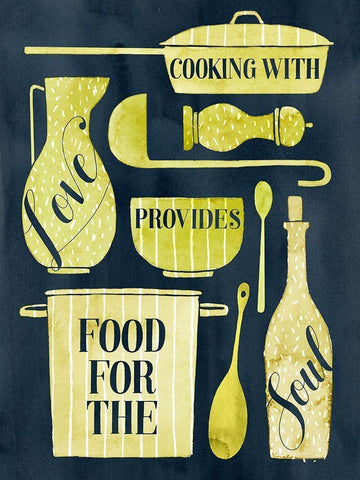 Food for the Soul II White Modern Wood Framed Art Print with Double Matting by Popp, Grace