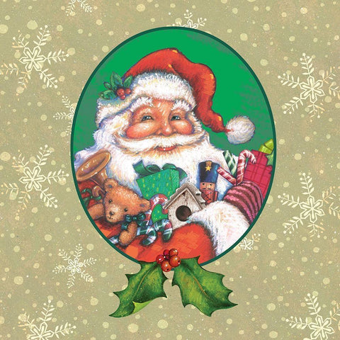 Classic Santa II Gold Ornate Wood Framed Art Print with Double Matting by Eisner, Viv