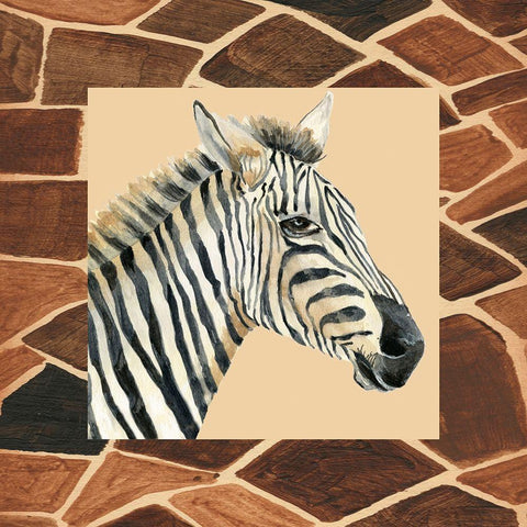 Safari I White Modern Wood Framed Art Print by Moore, Regina