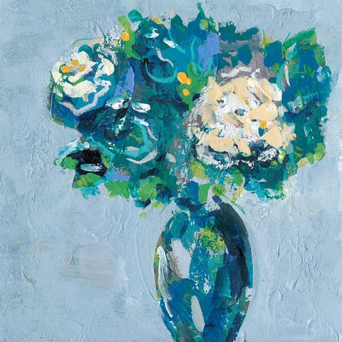Chaos Floral II Black Modern Wood Framed Art Print with Double Matting by Moore, Regina