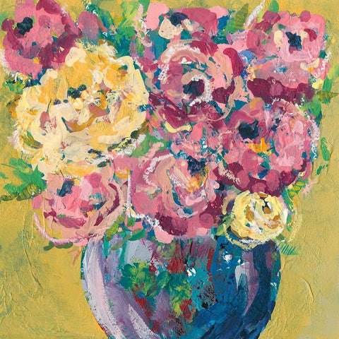 Chaos Floral V Black Modern Wood Framed Art Print by Moore, Regina