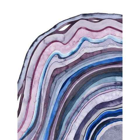 Amethyst Agate I Black Modern Wood Framed Art Print by Popp, Grace