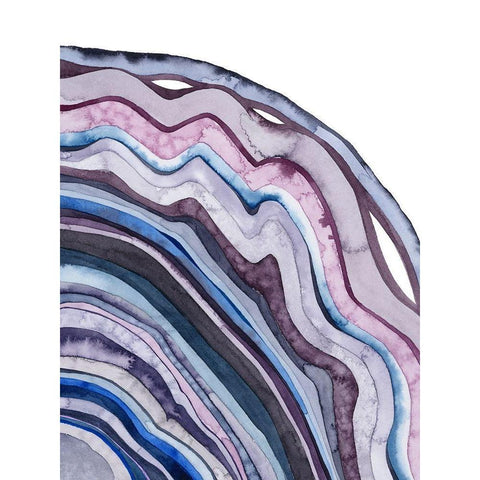 Amethyst Agate II Black Modern Wood Framed Art Print with Double Matting by Popp, Grace