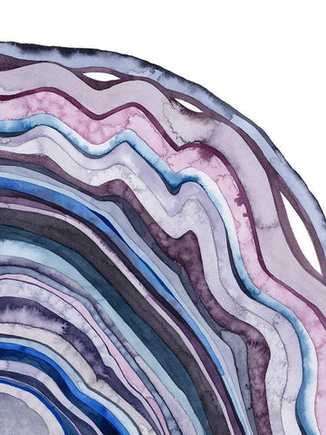 Amethyst Agate II White Modern Wood Framed Art Print with Double Matting by Popp, Grace