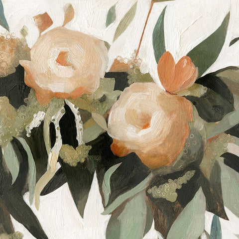 Floral Disarray I Black Modern Wood Framed Art Print by Scarvey, Emma