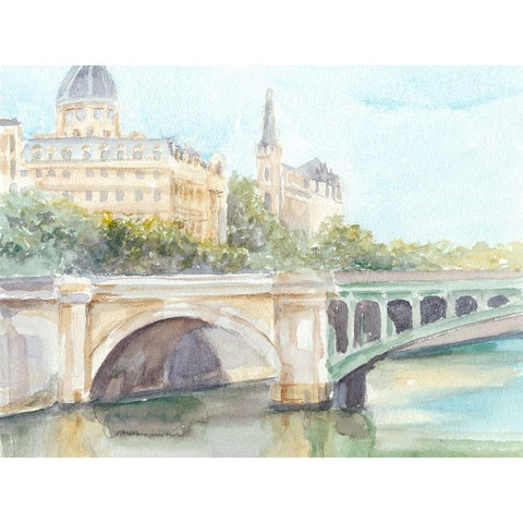 French Bridge Study IV Gold Ornate Wood Framed Art Print with Double Matting by Harper, Ethan