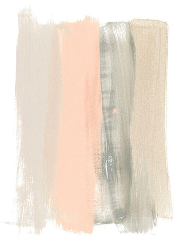 Blush Abstract II White Modern Wood Framed Art Print with Double Matting by Vess, June Erica