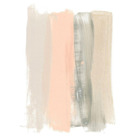 Blush Abstract II Black Modern Wood Framed Art Print with Double Matting by Vess, June Erica
