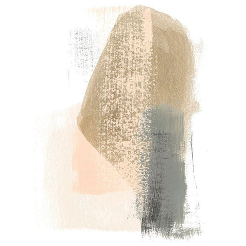 Blush Abstract III Gold Ornate Wood Framed Art Print with Double Matting by Vess, June Erica