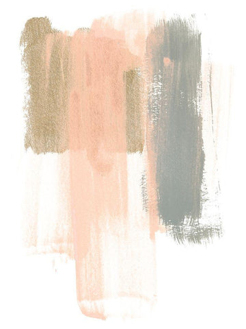 Blush Abstract IV White Modern Wood Framed Art Print with Double Matting by Vess, June Erica