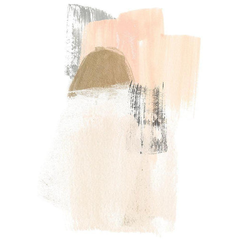 Blush Abstract V Black Modern Wood Framed Art Print with Double Matting by Vess, June Erica