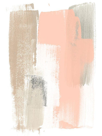 Blush Abstract VI White Modern Wood Framed Art Print with Double Matting by Vess, June Erica