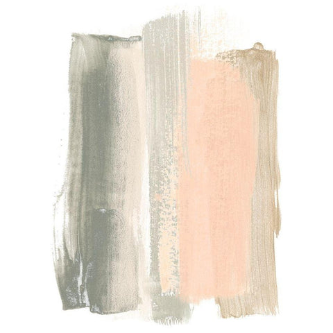 Blush Abstract VIII Black Modern Wood Framed Art Print with Double Matting by Vess, June Erica