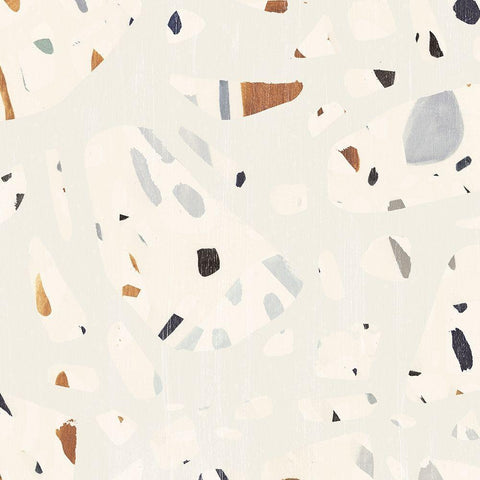 Abstract Terazzo I Black Ornate Wood Framed Art Print with Double Matting by Borges, Victoria