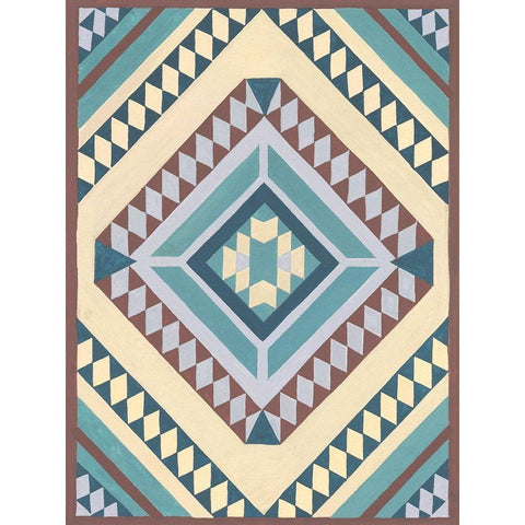 Tribal Structure II Black Modern Wood Framed Art Print with Double Matting by Wang, Melissa