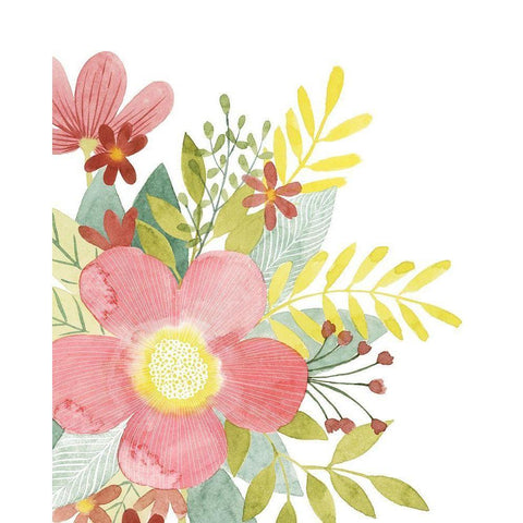 Colossal Florals I White Modern Wood Framed Art Print by Popp, Grace