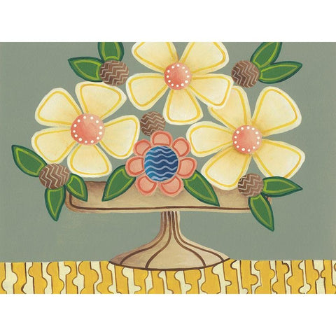 Full of Fun Bouquet I Black Modern Wood Framed Art Print with Double Matting by Moore, Regina