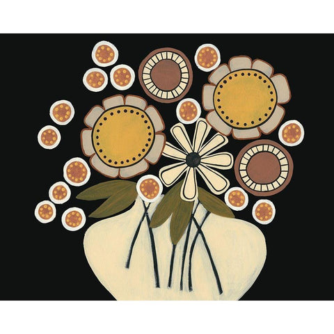 Summer Garden Floral II White Modern Wood Framed Art Print by Moore, Regina