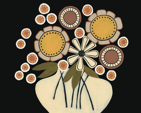 Summer Garden Floral II Black Ornate Wood Framed Art Print with Double Matting by Moore, Regina