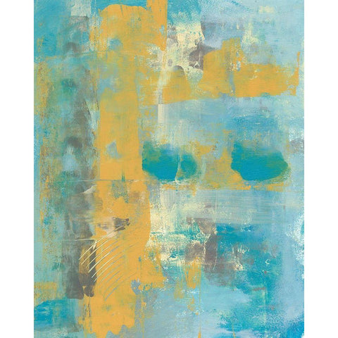 Caribbean Sea I White Modern Wood Framed Art Print by Moore, Regina
