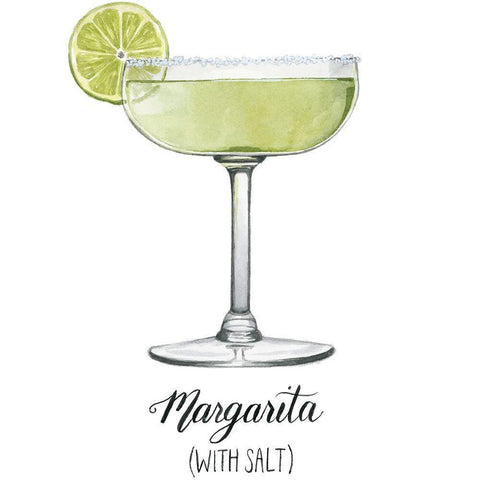 Classic Happy Hour II White Modern Wood Framed Art Print with Double Matting by Popp, Grace