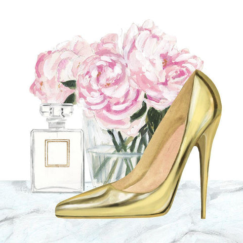 Get Glam VIII Black Ornate Wood Framed Art Print with Double Matting by Borges, Victoria