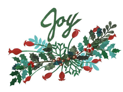 Cut Wreath Christmas I Black Ornate Wood Framed Art Print with Double Matting by Moore, Regina