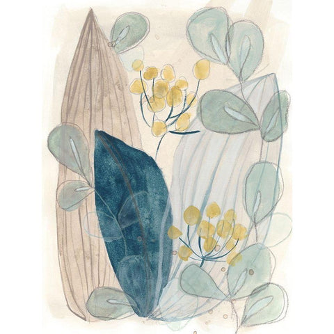 Terra Garden I White Modern Wood Framed Art Print by Vess, June Erica