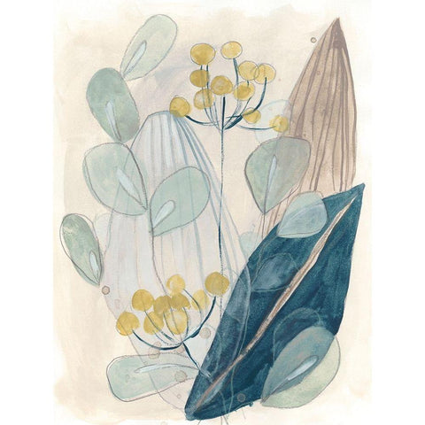 Terra Garden II White Modern Wood Framed Art Print by Vess, June Erica
