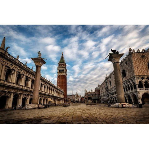 San Marco White Modern Wood Framed Art Print by Head, Danny