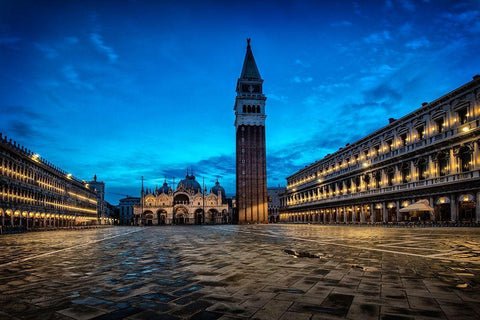 On the Square White Modern Wood Framed Art Print with Double Matting by Head, Danny