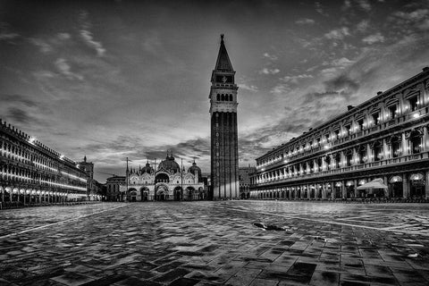 BandW On the Square White Modern Wood Framed Art Print with Double Matting by Head, Danny