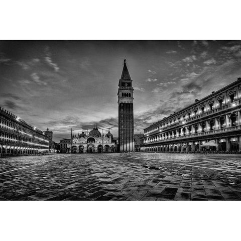 BandW On the Square White Modern Wood Framed Art Print by Head, Danny