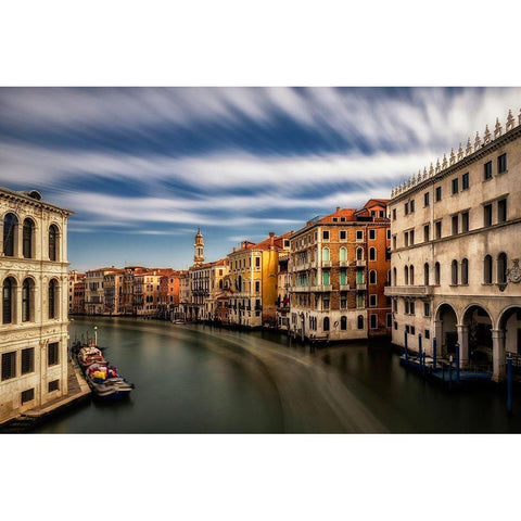 Rialto, Looking North Gold Ornate Wood Framed Art Print with Double Matting by Head, Danny