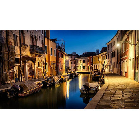 Daybreak in Burano II Gold Ornate Wood Framed Art Print with Double Matting by Head, Danny