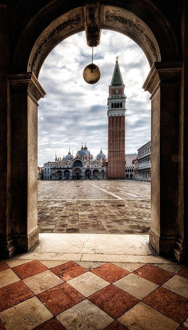 Looking Out White Modern Wood Framed Art Print with Double Matting by Head, Danny