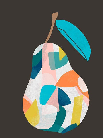 Fab Fruit I Black Ornate Wood Framed Art Print with Double Matting by Vess, June Erica