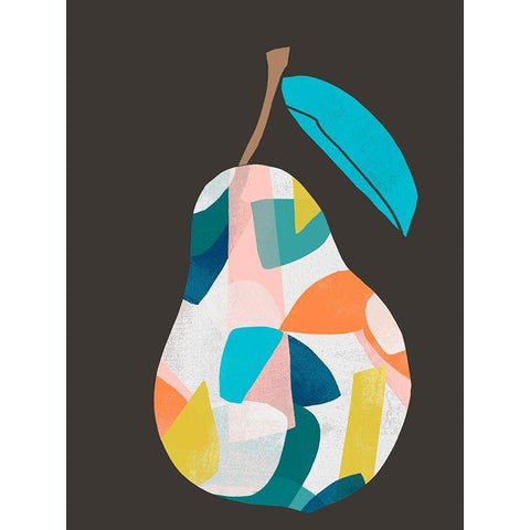 Fab Fruit I White Modern Wood Framed Art Print by Vess, June Erica