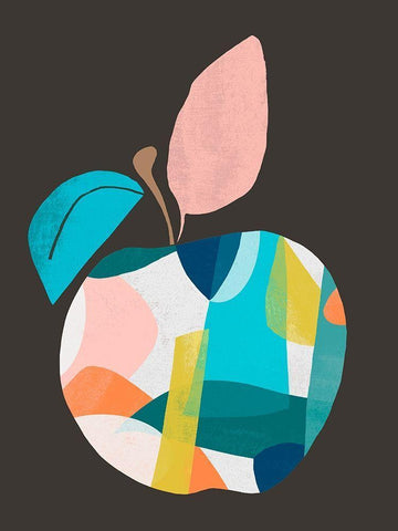 Fab Fruit II White Modern Wood Framed Art Print with Double Matting by Vess, June Erica