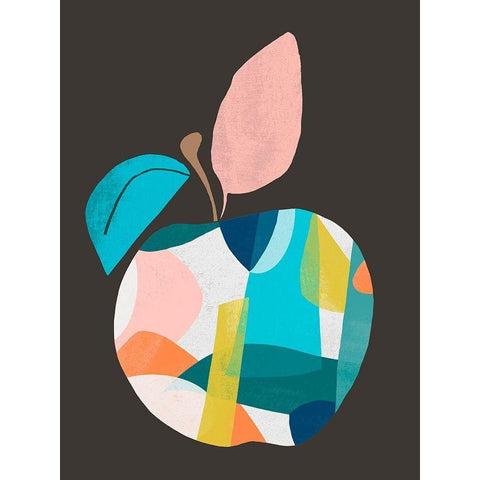 Fab Fruit II Black Modern Wood Framed Art Print by Vess, June Erica