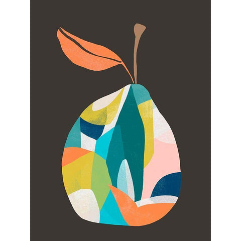 Fab Fruit IV Black Modern Wood Framed Art Print with Double Matting by Vess, June Erica