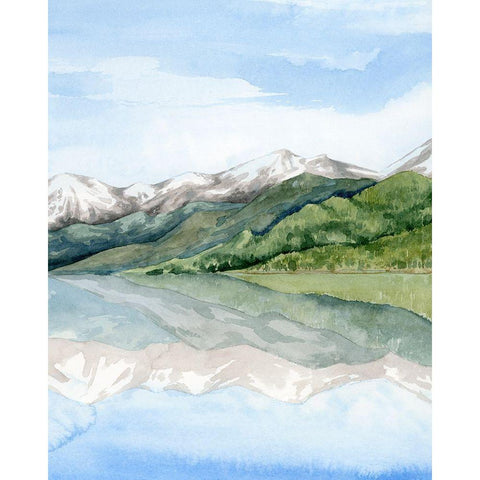 Mirror Lake II Black Modern Wood Framed Art Print with Double Matting by Popp, Grace