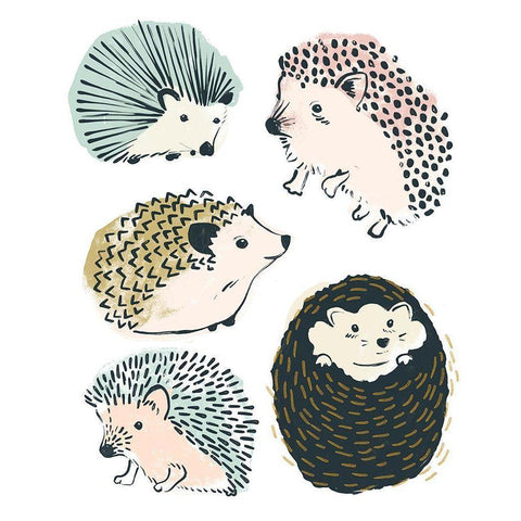 Prickle Pals II Gold Ornate Wood Framed Art Print with Double Matting by Vess, June Erica