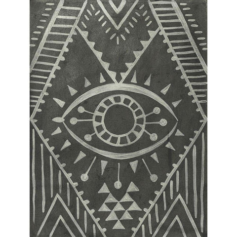 Tarot II Black Modern Wood Framed Art Print with Double Matting by Zarris, Chariklia