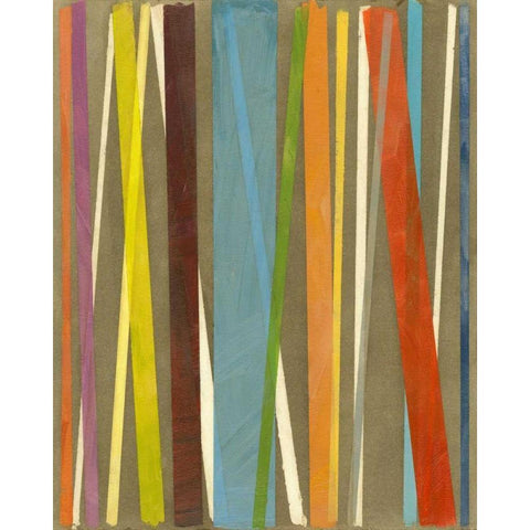 Vertical Verse II Black Modern Wood Framed Art Print with Double Matting by Meagher, Megan